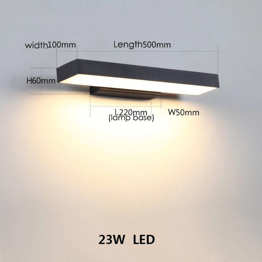 Moderna svarta LED utomhusvägglampor med rörelsesensor och skymning-till-gryning-funktion - Väderbeständig sconce för entré och garage