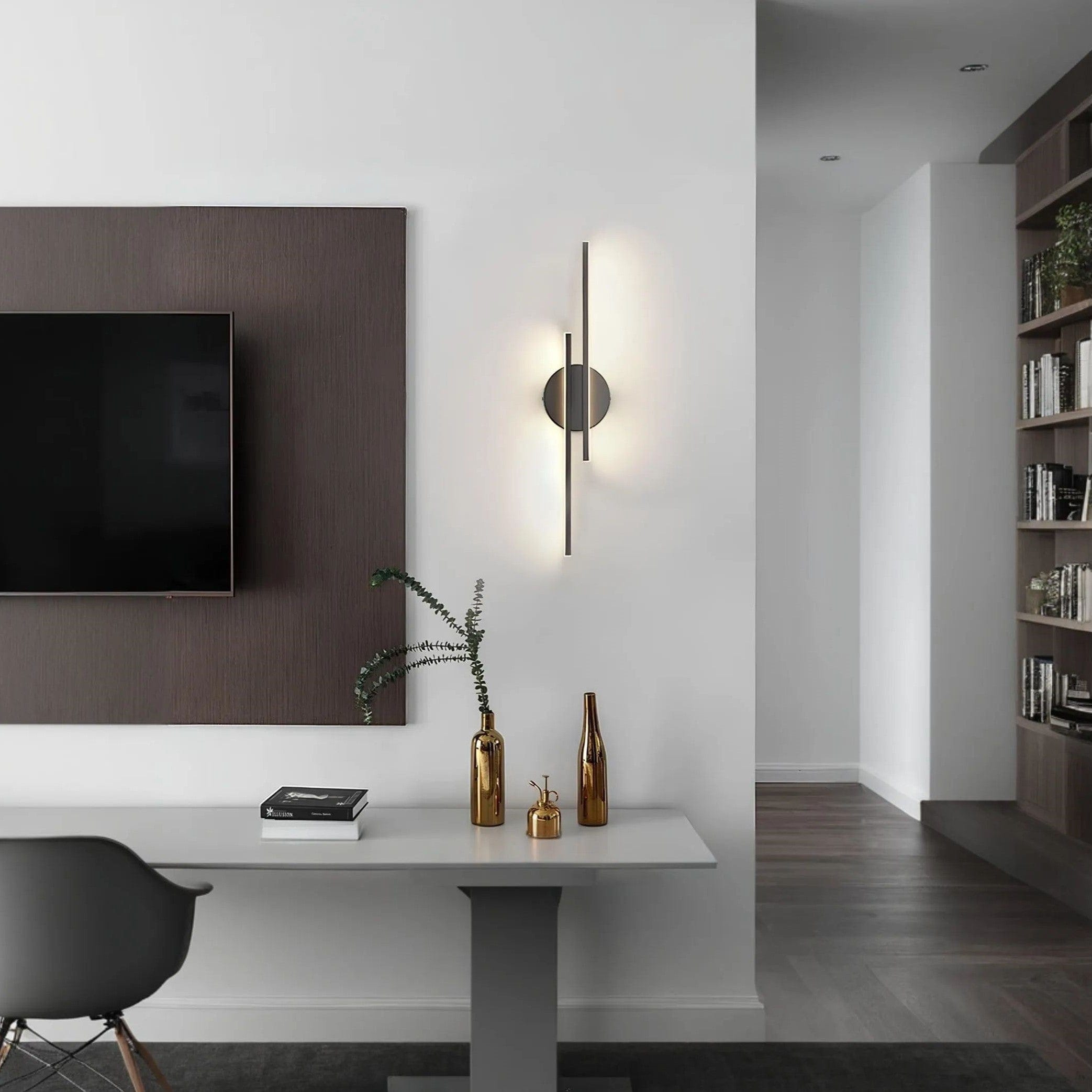 Modern minimalist dual-line LED vägglampa