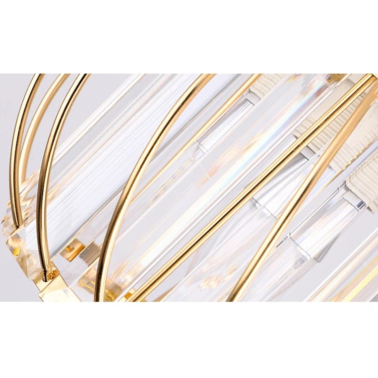 Modern Flush Mount Ceiling Light Fixture – K9 Crystal - LED Kompatibel - Elegant Design - Inomhusbruk - Polerad Krom Finish