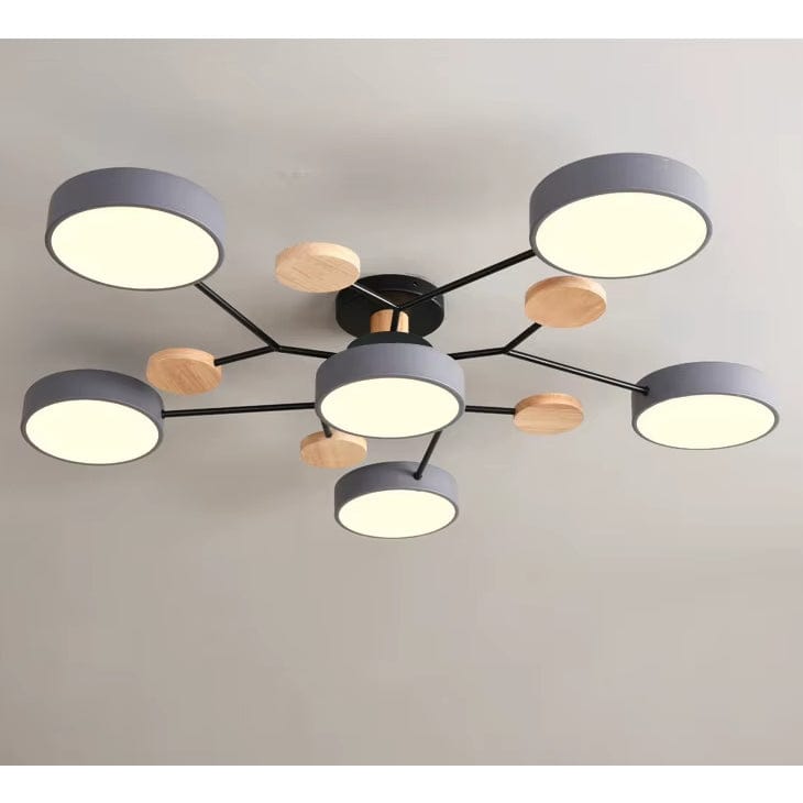 Modern LED Krona - Inomhusbelysning - Justerbar Färgtemperatur - Tre Ljuslägen - Stilig Metall- och Glasdesign - 16 cm Höjd