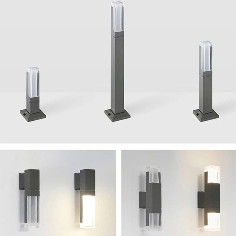 Modern LED Trädgårdslampa med fast bas - IP65 Vattentålig - 10W - Aluminium - Varm/Kall Vit - Utomhuslandskapsbelysning