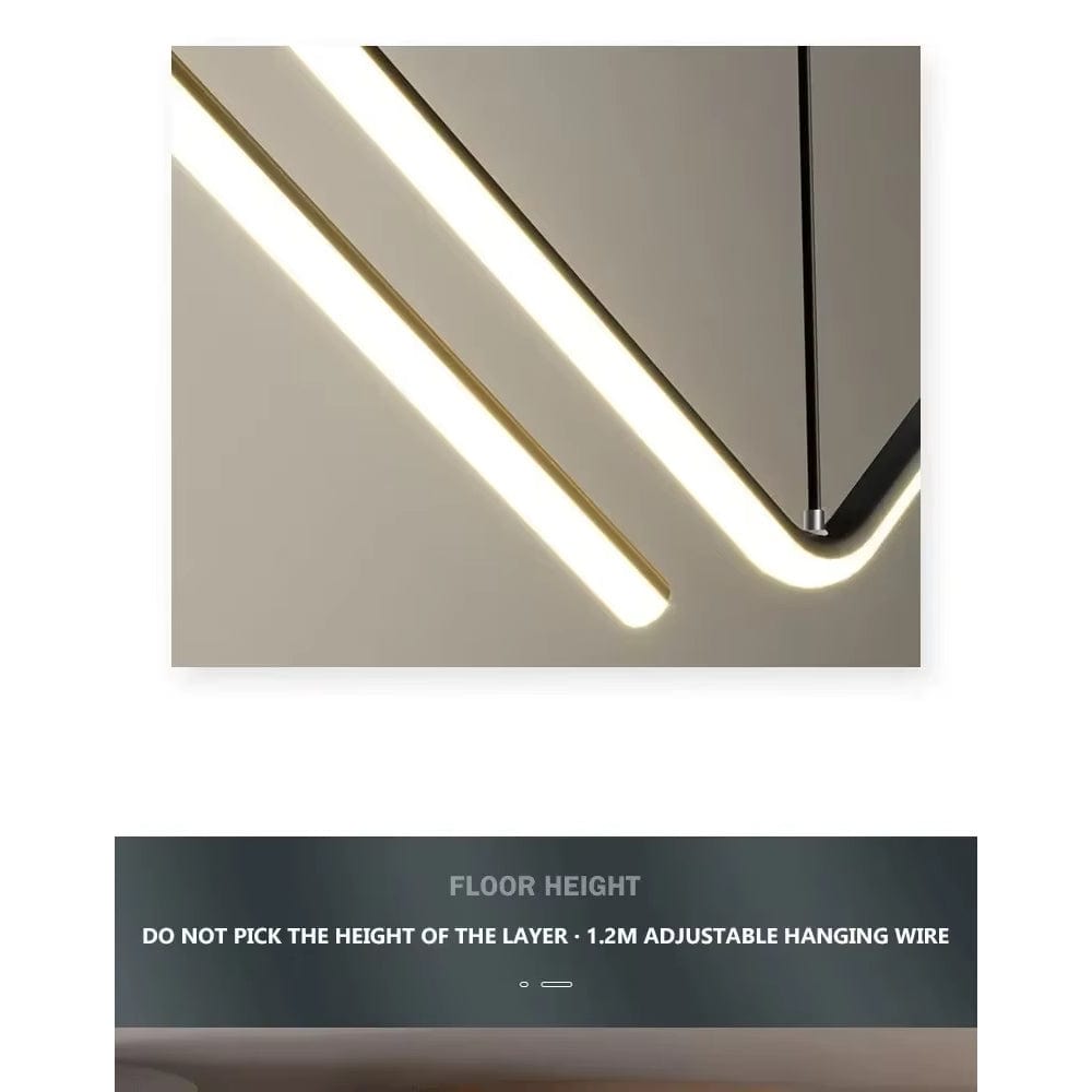 Modern LED Pendelarmatur - Justerbar Höjd - Dimbar - Svart Aluminium - Kalla/Varma/Neutrala Nyansar - Inomhusbelysning