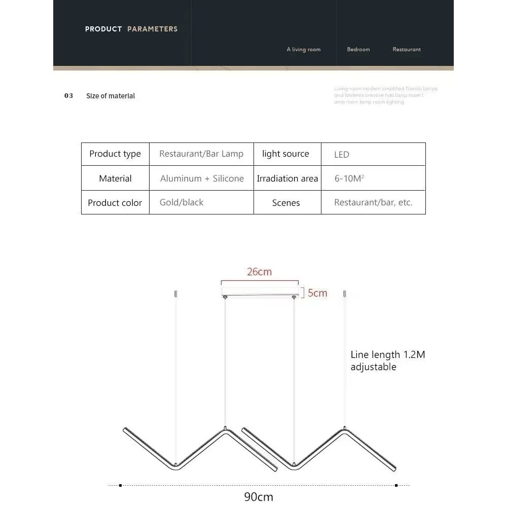 Modern LED Pendelarmatur - Justerbar Höjd - Dimbar - Svart Aluminium - Kalla/Varma/Neutrala Nyansar - Inomhusbelysning
