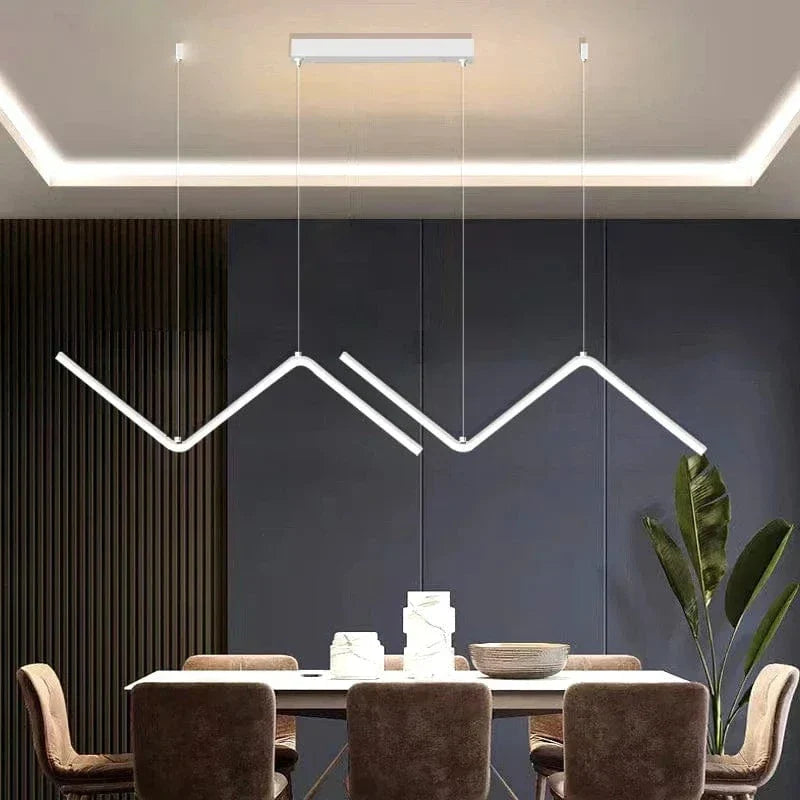 Modern LED Pendelarmatur - Justerbar Höjd - Dimbar - Svart Aluminium - Kalla/Varma/Neutrala Nyansar - Inomhusbelysning