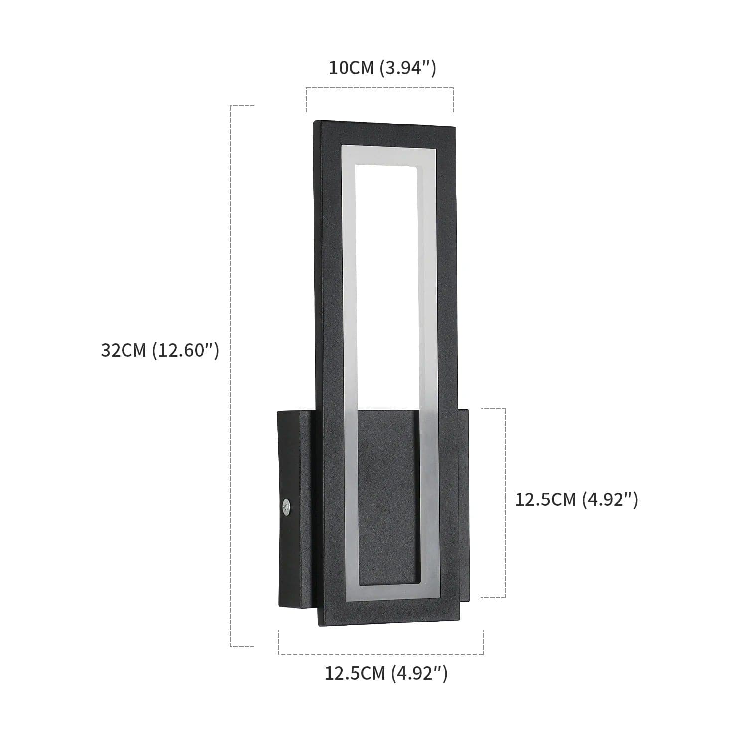 Modern LED Vägglampa - Ytmonterad - Akryl - Varmvit 3000K - Inomhus - Svart Finish - Energisparande