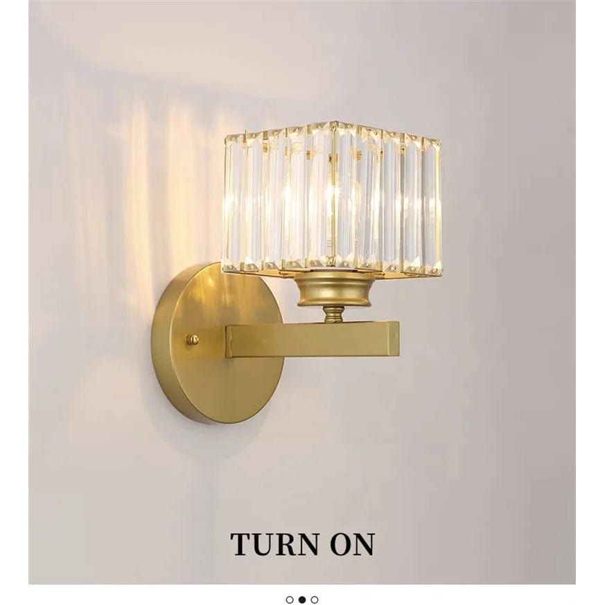 Modern LED Vägglampa Med Kristallackenter - Metallkonstruktion - Justerbar Belysning - Nordisk Stil - Ideal För Vardagsrum - Sovrum - Korridor