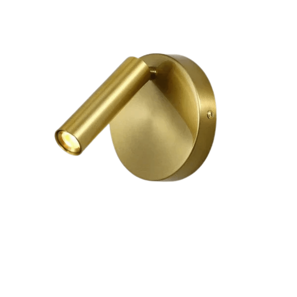 Modern LED Vägglampa Med Strömbrytare - Inomhus - Justerbar - USB Laddning - 350° Rotation - Svart/Koppar Finish