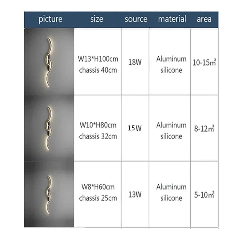 Modern minimalist LED vägglampa – 24 tum lång remdesign för inomhus sovrum och vardagsrum vägglampor