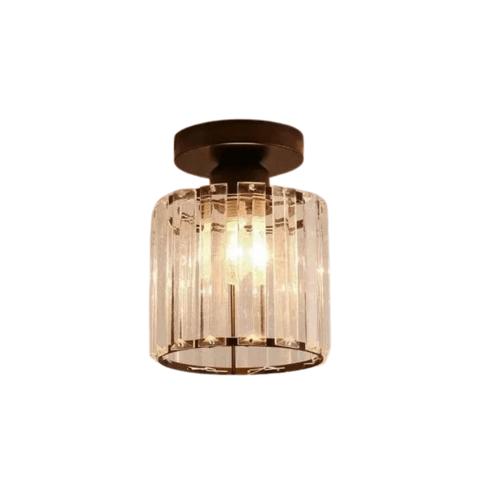 Modern Hängande Taklampa - Retro Stil - E27 Bas - Metall/Glas Skärm - Svart/Guld Finish - Idealiskt För Hemmets Entré/Kök