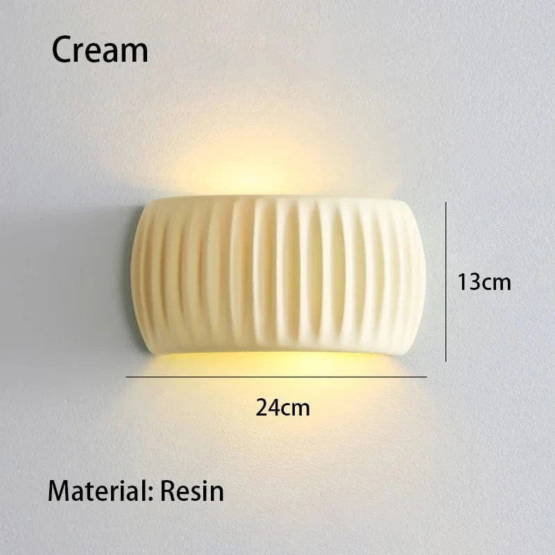 Modern Resin Vägglampa - Väggmonterad - Ambient Belysning - Fransk Beige - Idealiskt För Sovrum - Vardagsrum - Korridor - Trappa