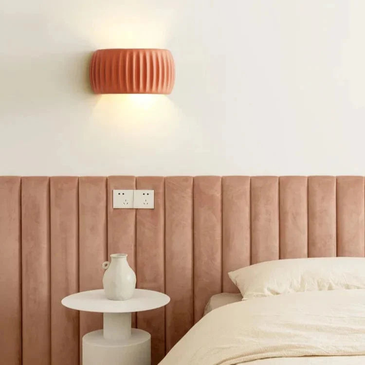 Modern Resin Vägglampa - Väggmonterad - Ambient Belysning - Fransk Beige - Idealiskt För Sovrum - Vardagsrum - Korridor - Trappa