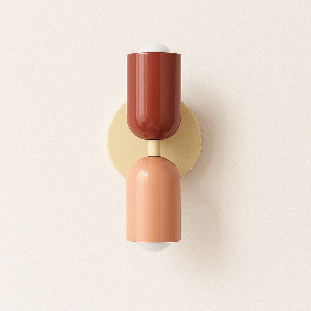 Nordisk Färgglad Sängbord Dubbel Ljus Källa Vägglampa