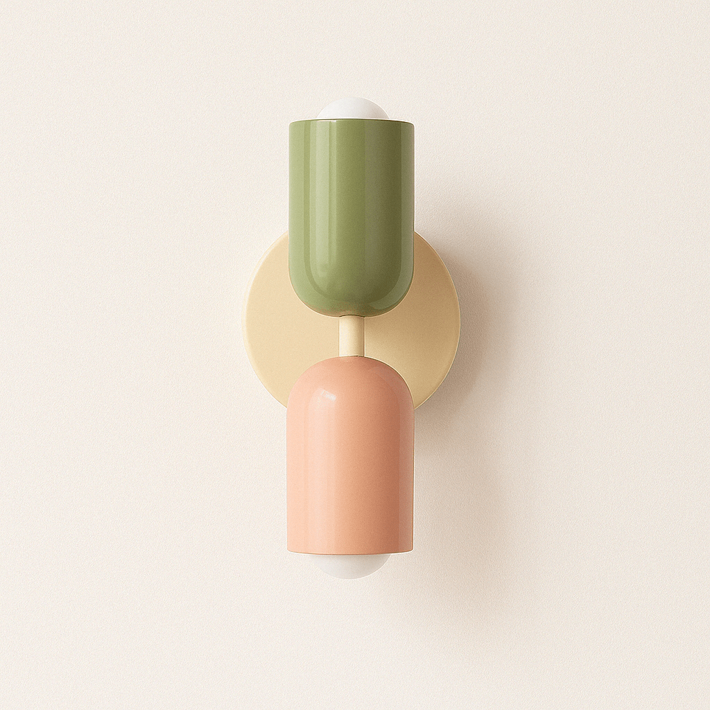 Nordisk Färgglad Sängbord Dubbel Ljus Källa Vägglampa