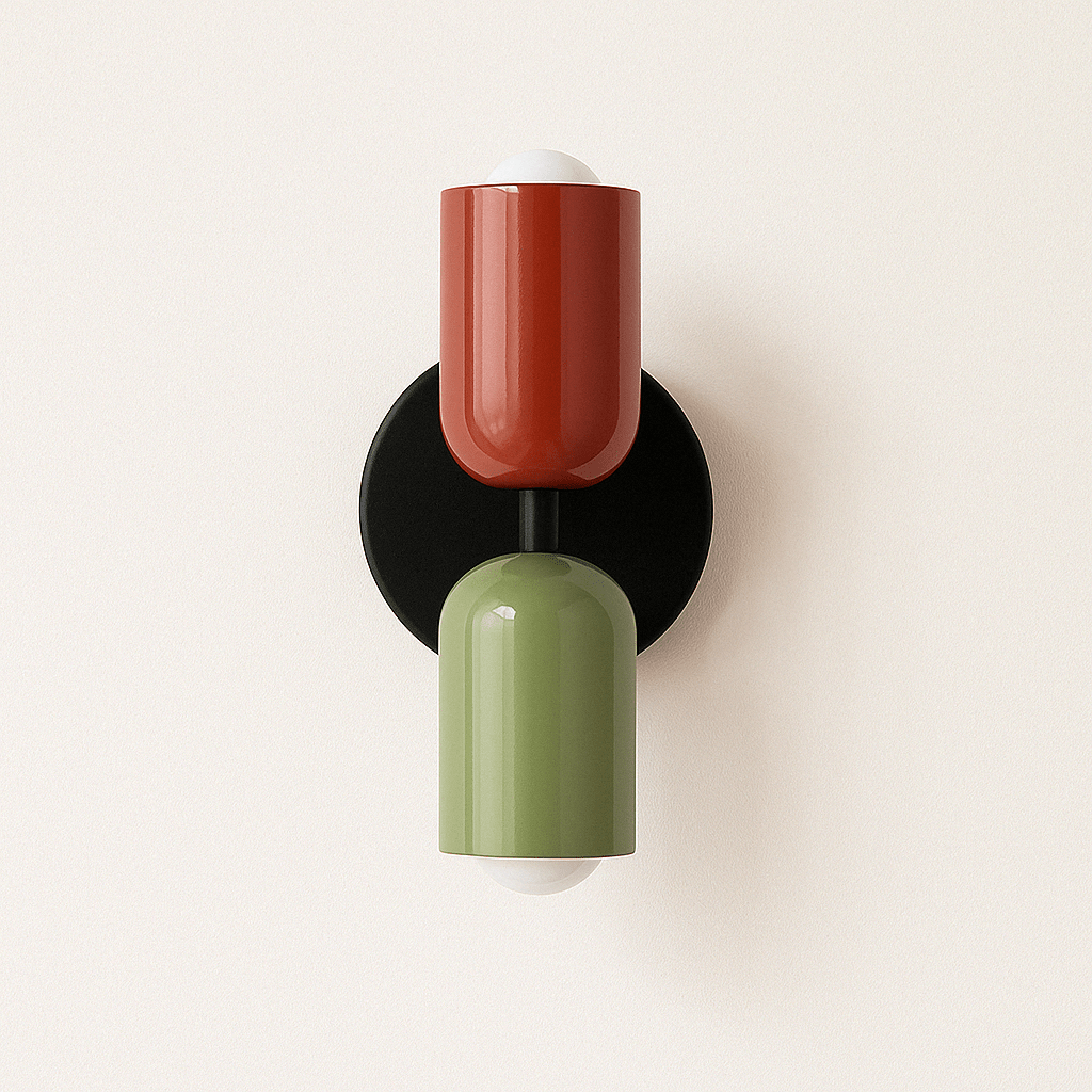 Nordisk Färgglad Sängbord Dubbel Ljus Källa Vägglampa