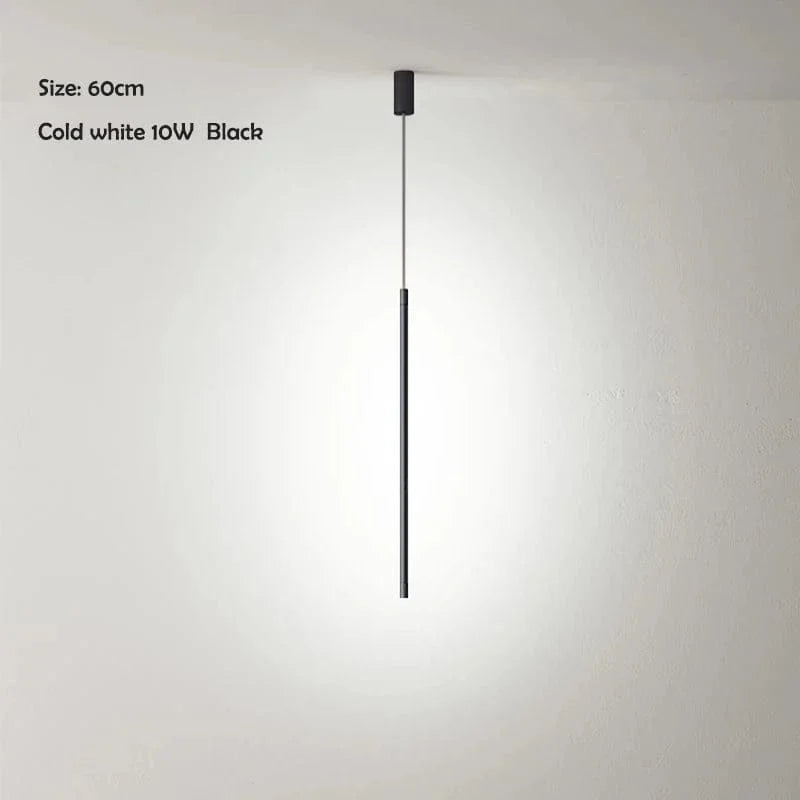 Nordisk LED Lång Hängande Krona för Vardagsrum och Sovrum – Stilren Vägg- och Golvbelysning