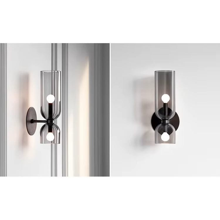 Nordic Minimalist Glasvägglampa - Väggmonterad - E14 LED Ingår - Elektropolerad Koppar - Inomhusbruk - Finns i Mörkgrå, Vit, Blå