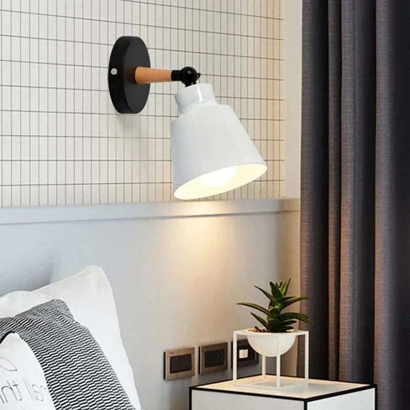Nordic Solid Wood LED Vägglampa – Minimalistisk Vägglampa Belysning för Inomhus Sovrum och Vardagsrum