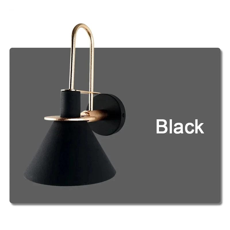 Nordisk Vägglampa med 350° Rotation och Vridomkopplare för Sängkammare och Hallbelysning - Fast installerad Vägglampa