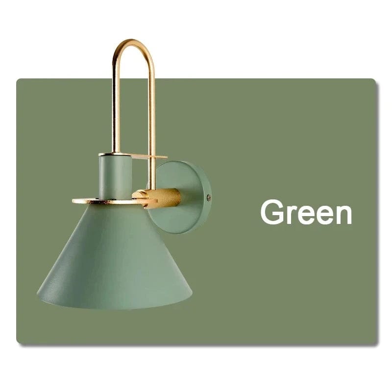 Nordisk Vägglampa med 350° Rotation och Vridomkopplare för Sängkammare och Hallbelysning - Fast installerad Vägglampa