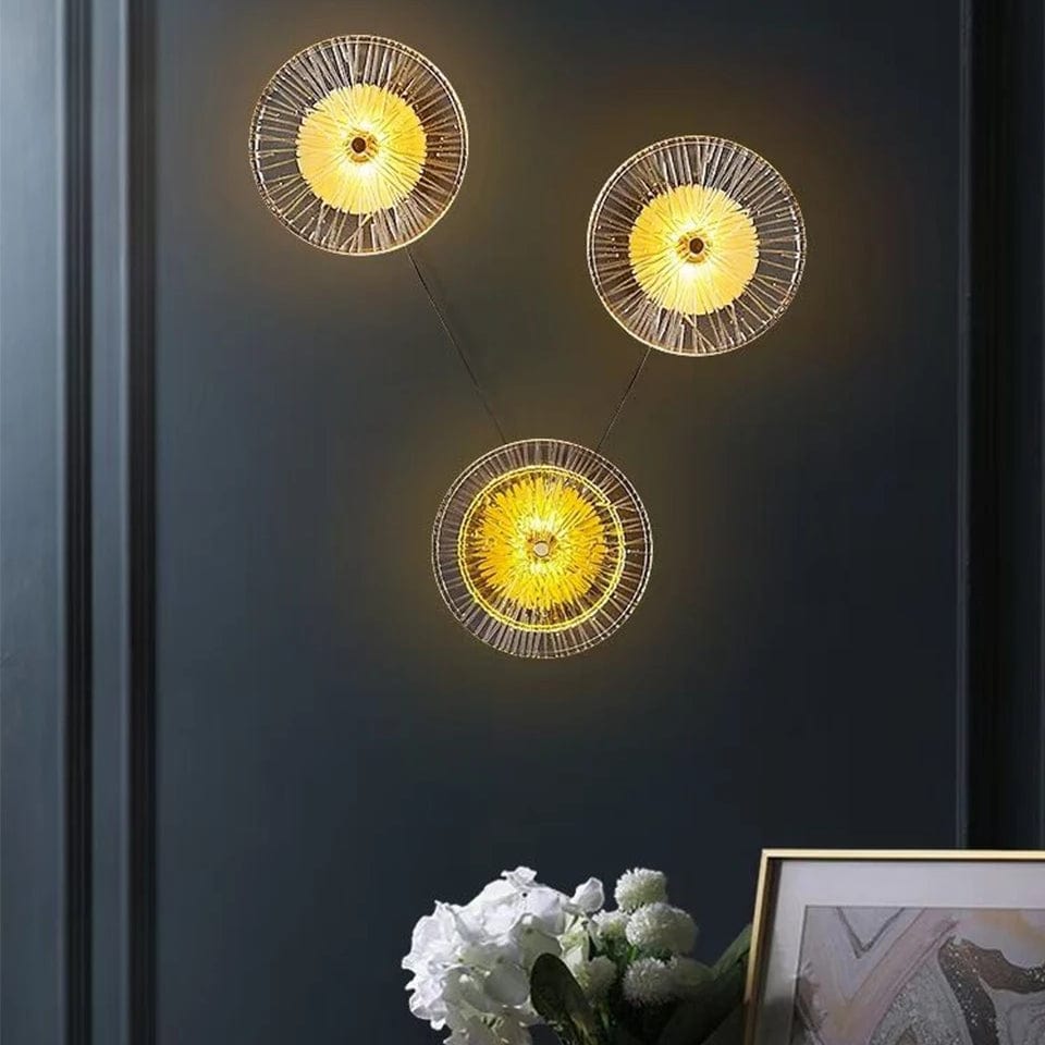 Postmodern glas vägglampa belysning för vardagsrum och gång – elegant vägglampafäste