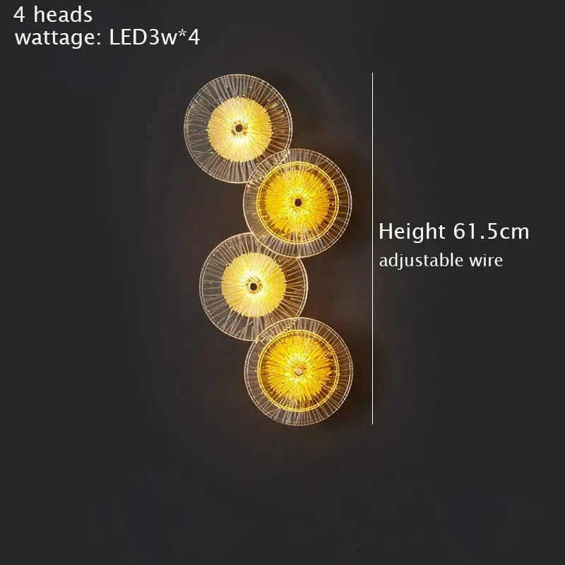 Postmodern glas vägglampa belysning för vardagsrum och gång – elegant vägglampafäste