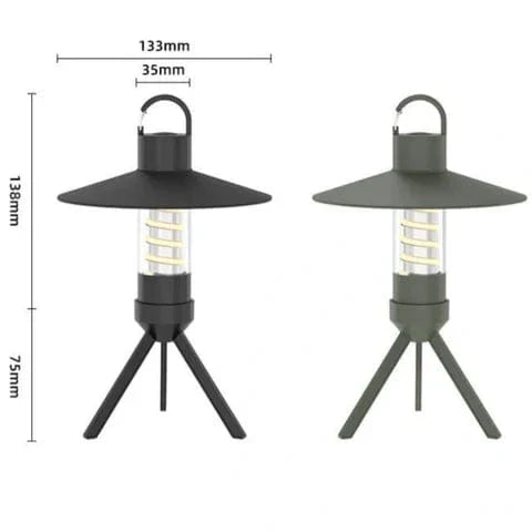 Justerbart stativ uppladdningsbar campinglampa
