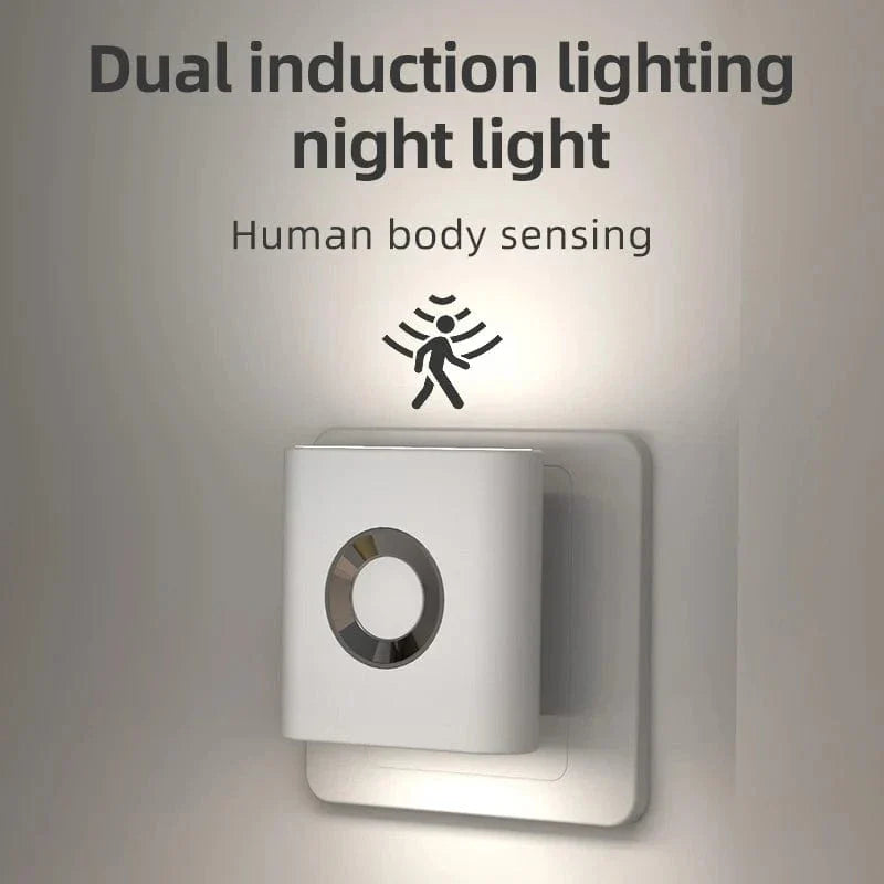 Opladdningsbar Trådlös Rörelsesensor LED Nattlampa – 4-pack för Sovrum, Trappa och Garderob