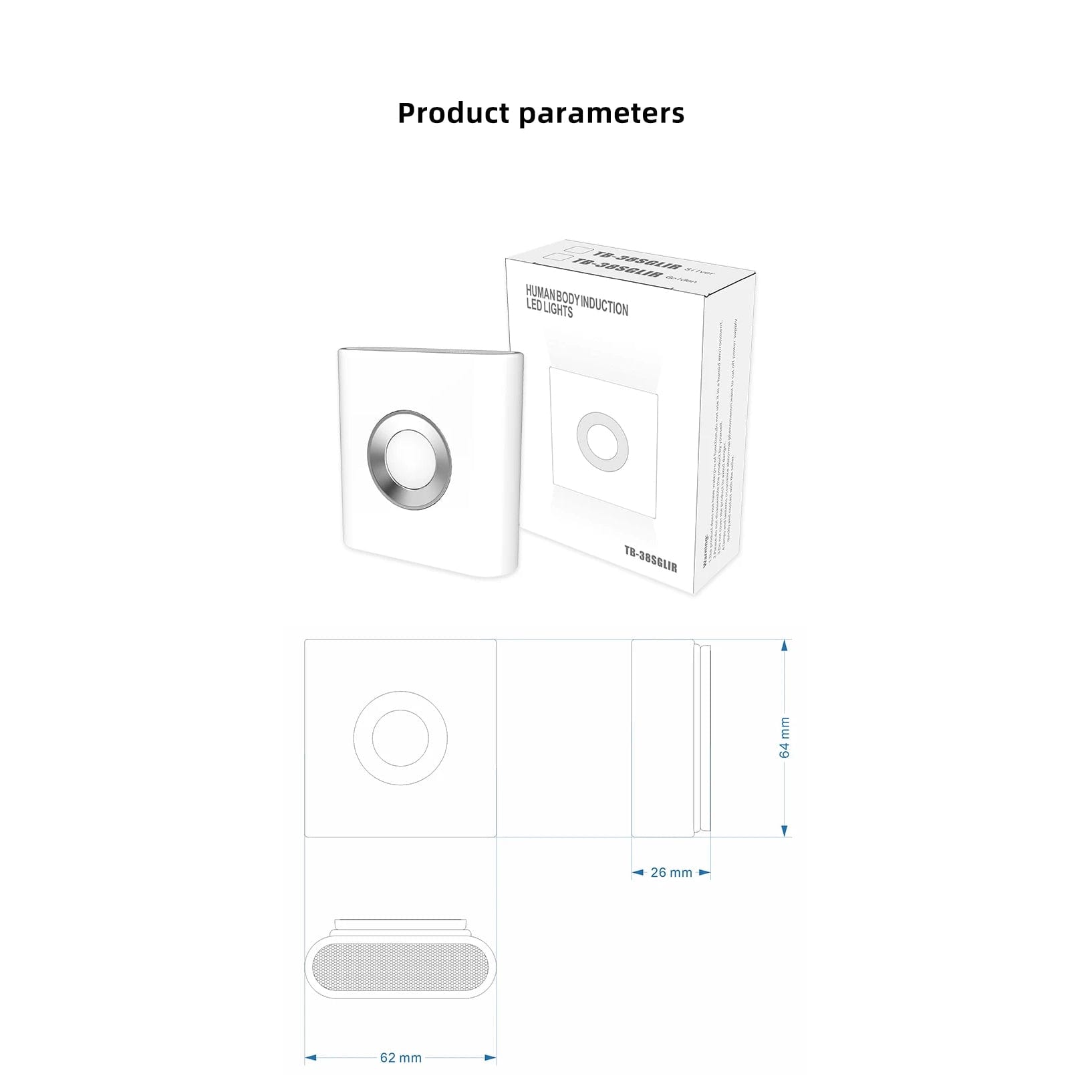 Opladdningsbar Trådlös Rörelsesensor LED Nattlampa – 4-pack för Sovrum, Trappa och Garderob