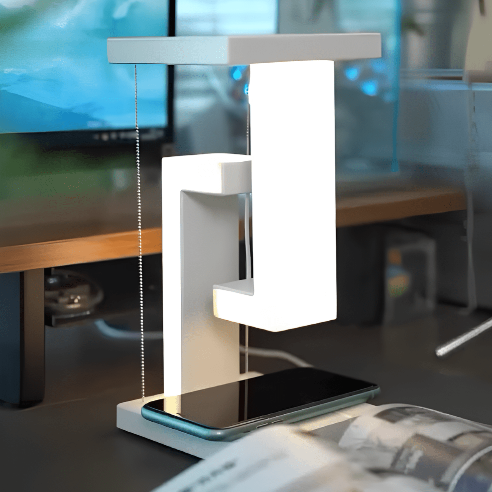 Flytande LED-nattlampa med trådlös laddare