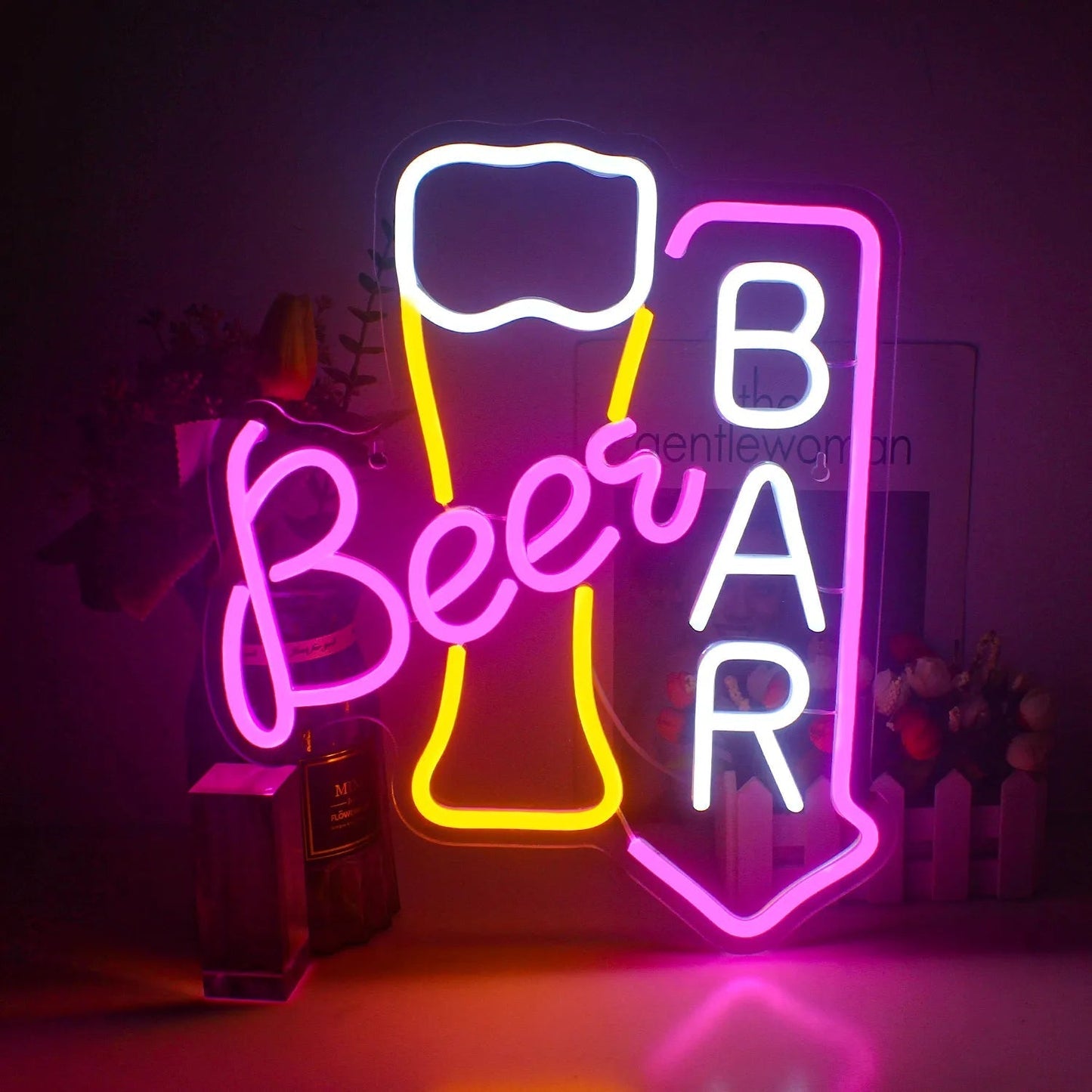 Cocktails & Beer LED Neon Skylt – Livlig USB-drivet Bar & Fest Dekoration
