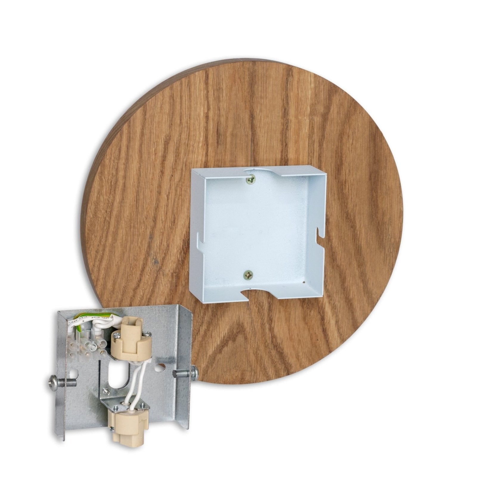 HoutGlow - Rund LED Vägglampa av Ek med Indirekt Ljus