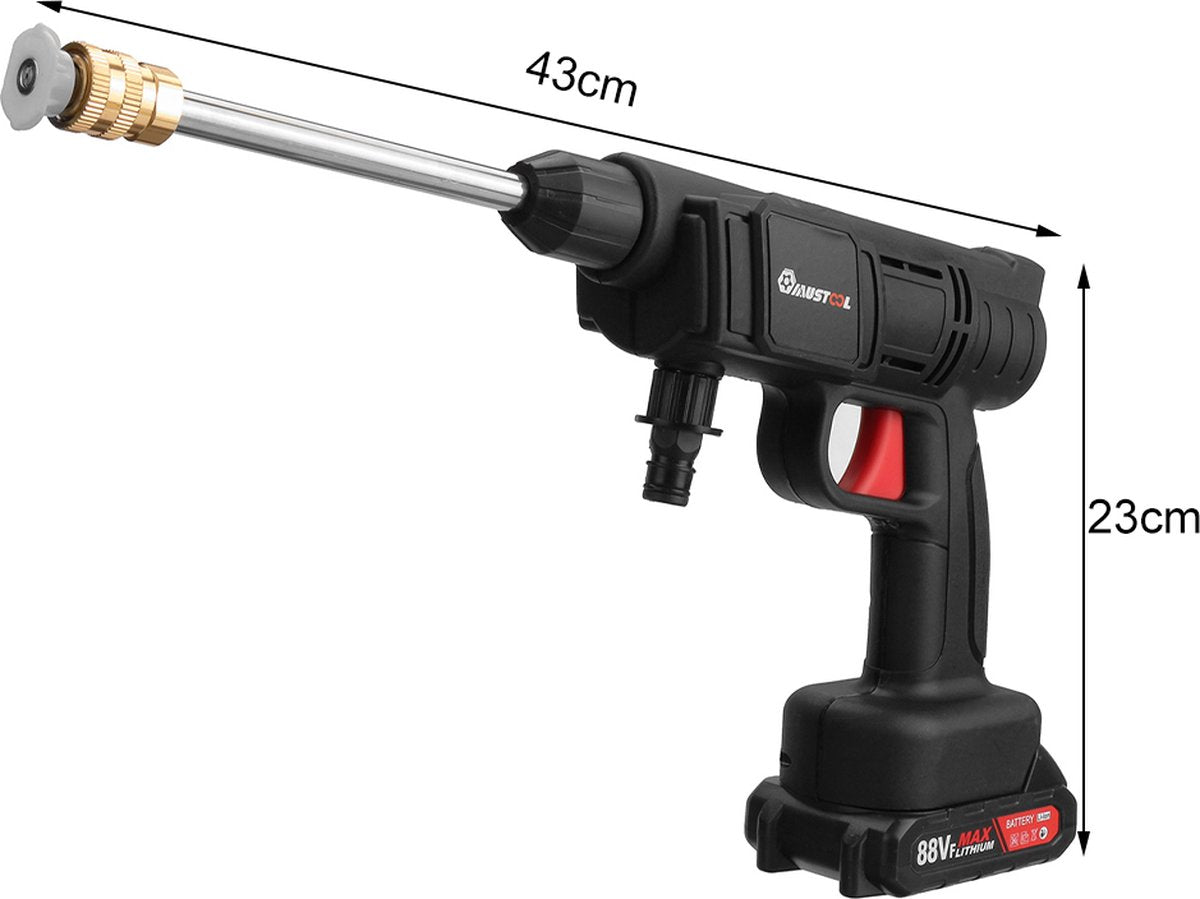 Batterilös högtryckstvätt – batteridriven högtryckstvätt med 12000mAh batteri för utomhusrengöring
