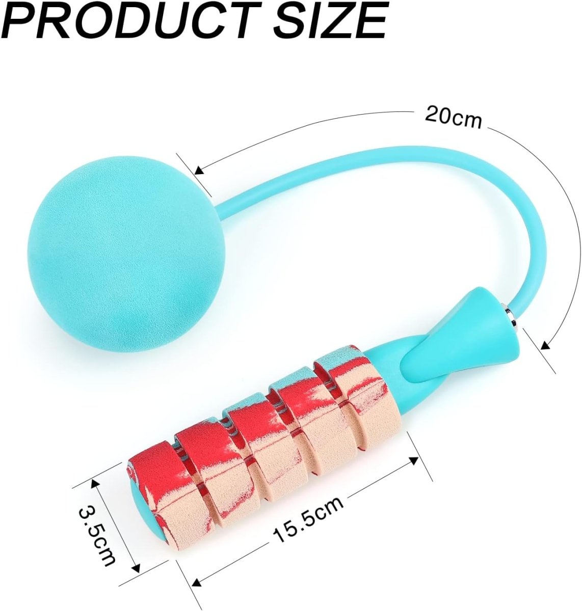 Trådlös viktad hopprep - justerbar vikt - trådlös hopprep för säker träning hemma eller på språng