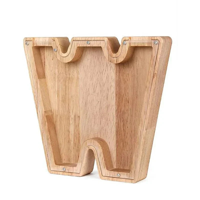 Trä Bokstavsbokstäver Initial Spargris Personlig Inredning