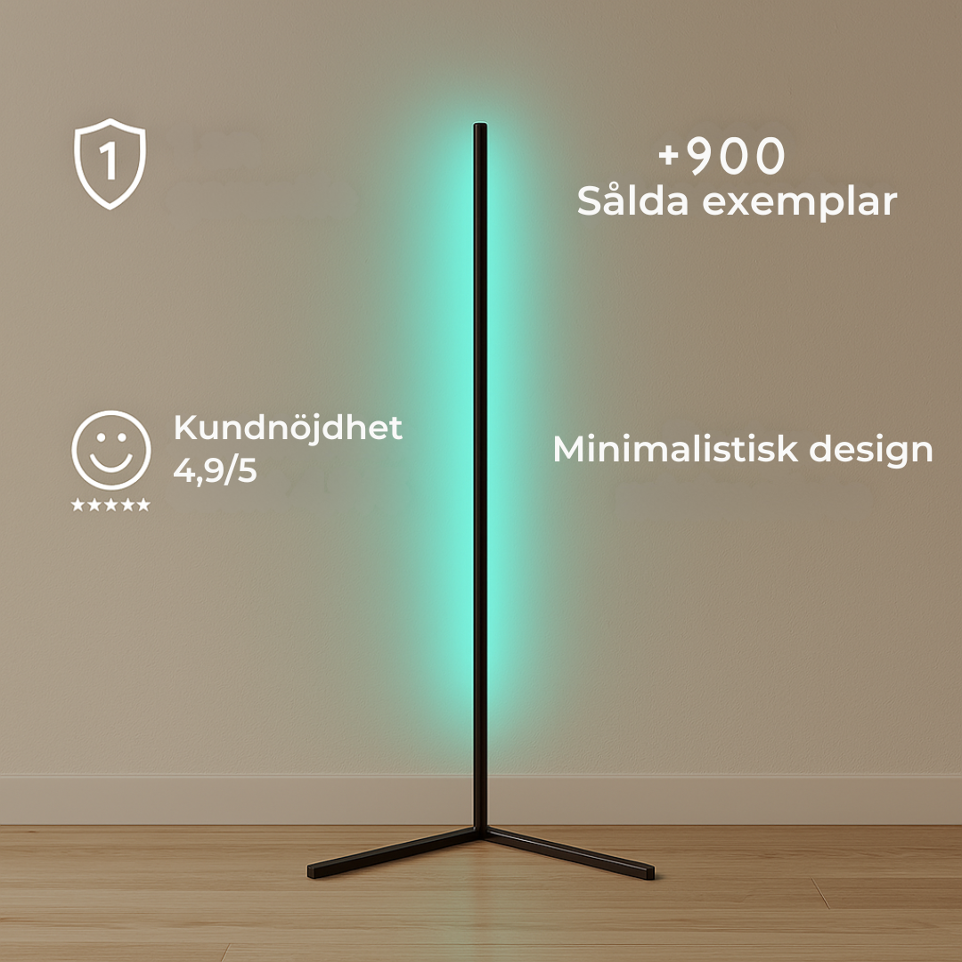 GlowLine – Elegant vertikal hörnlampa
