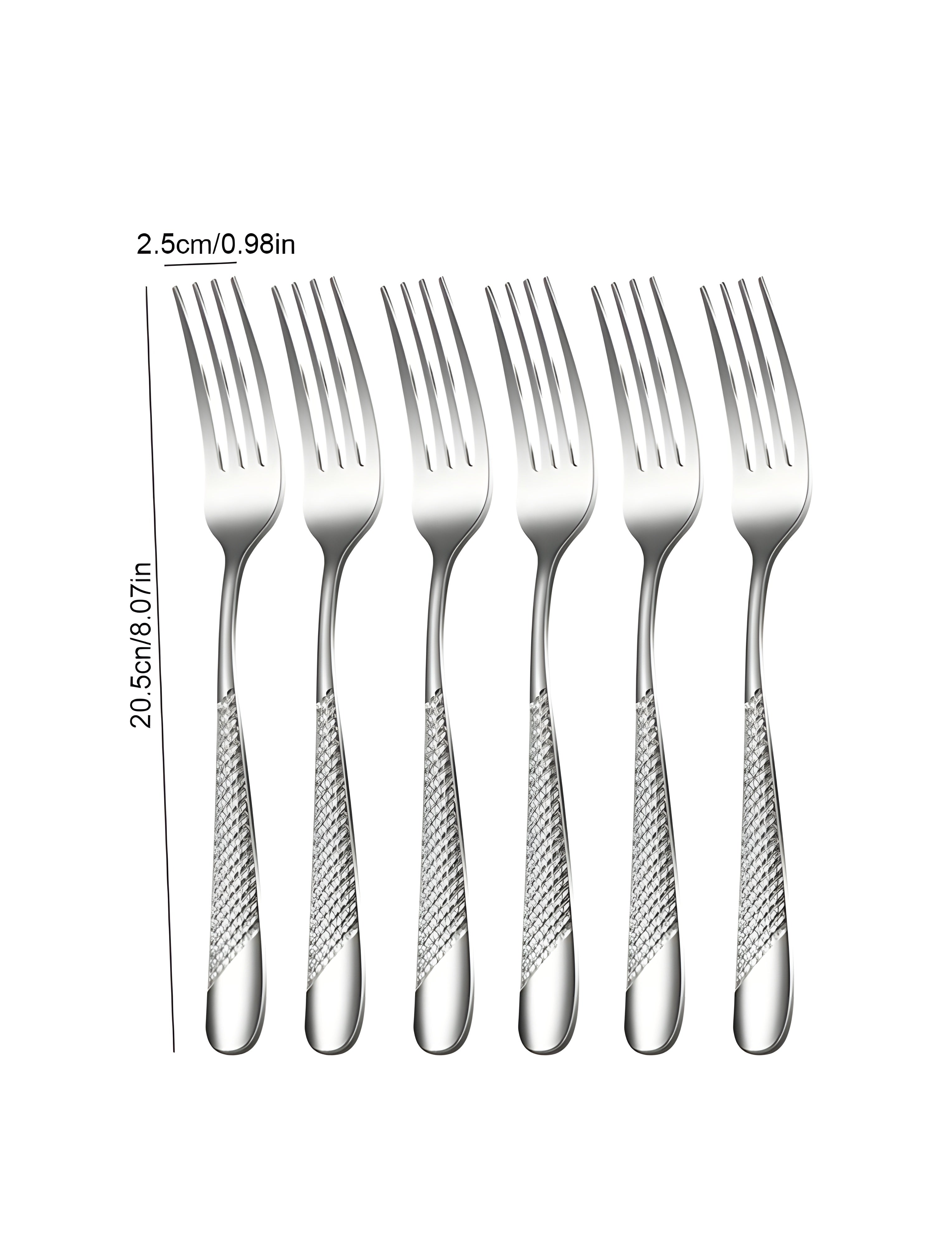 6/30 Stycken Rostfritt Stål Silver Bestick Set med Elegant Design