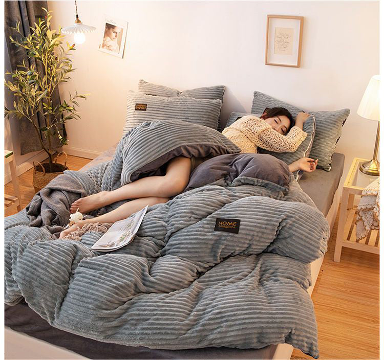 Mjuk Plysch Duvetöverdrag för Vinter - PlushWarm