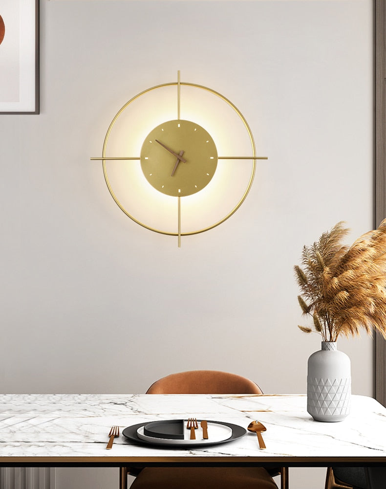 TijdGlans Väggklocka - Glamourös LED Väggklocka för Moderna Hem och Kontor