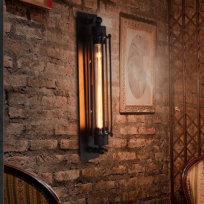 Vägglampa vintage industriell järn vägglampa
