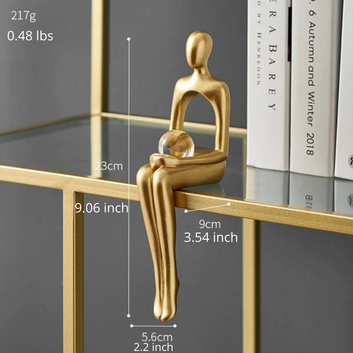 Carvallo – Abstract Bokhylla Figurer med Konstnärlig Utseende