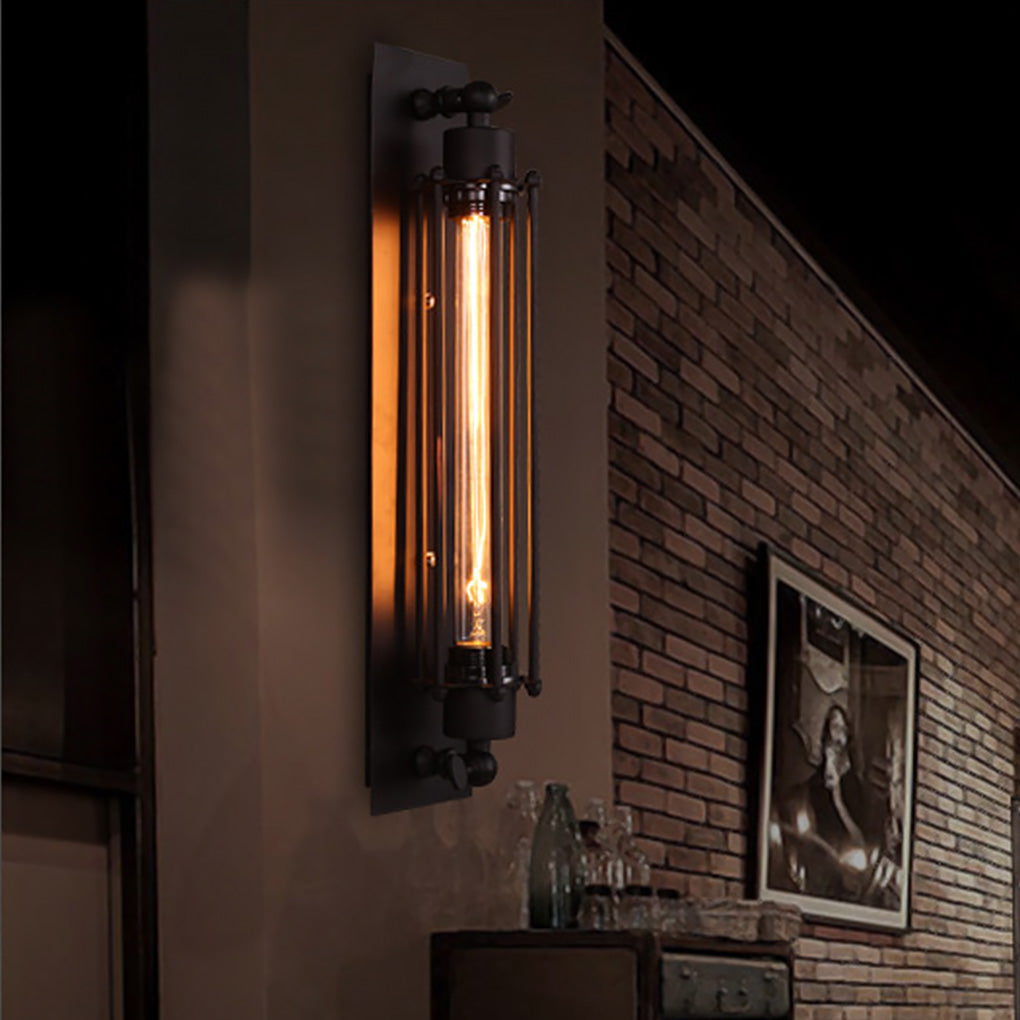 Vägglampa vintage industriell järn vägglampa