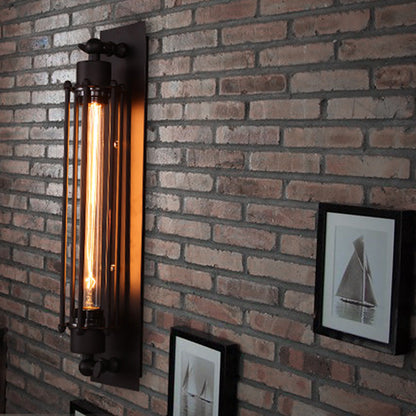 Vägglampa vintage industriell järn vägglampa