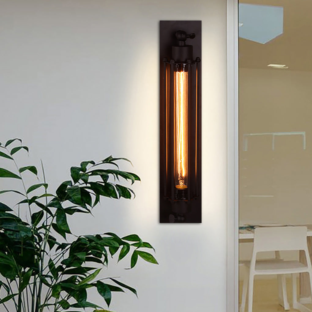 Vägglampa vintage industriell järn vägglampa