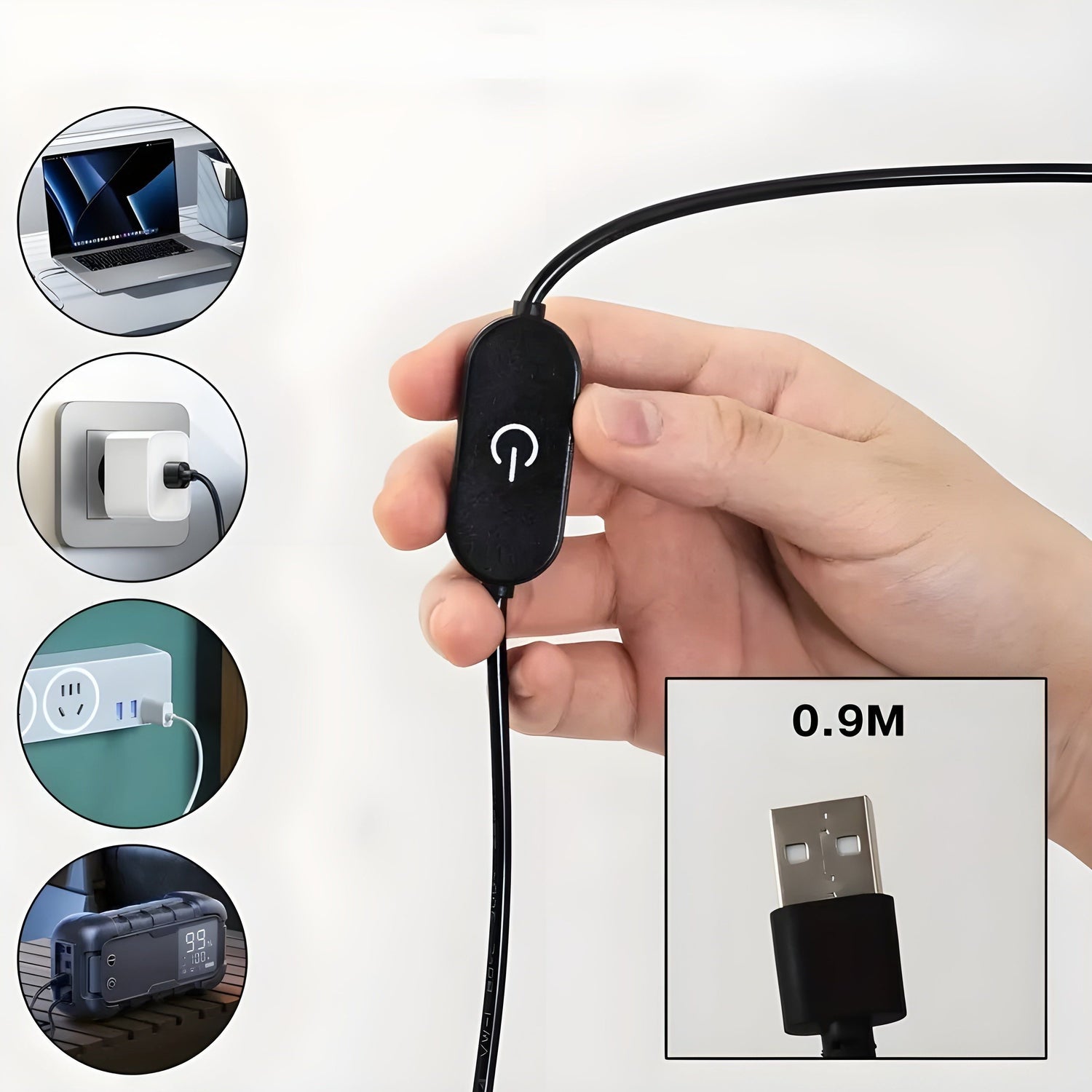 GlowCharm Light - Modern metall LED-bordlampa