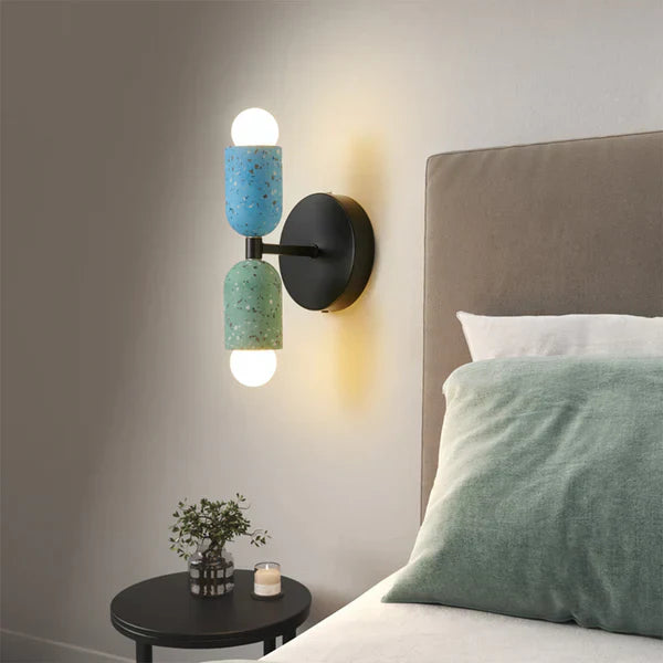Dubbelhuvud kreativ vägglampa för hemmet
