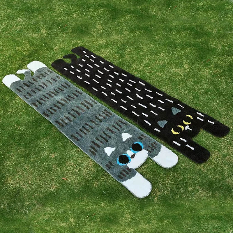 PurrPath - Lång matta och entrématta med katt-tema med söta ansiktsdesigner