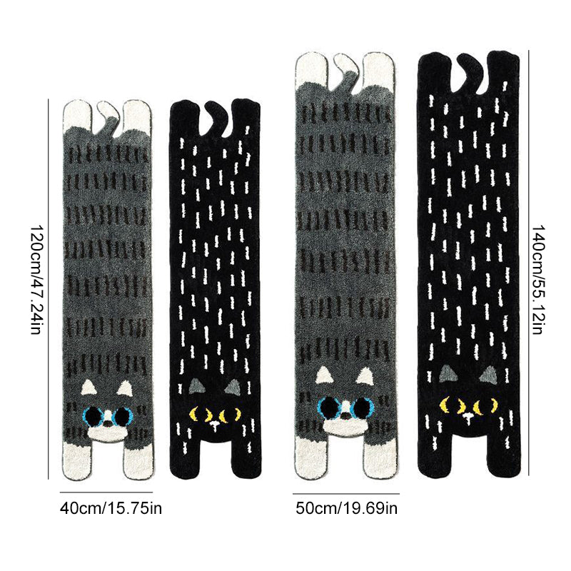 PurrPath - Lång matta och entrématta med katt-tema med söta ansiktsdesigner