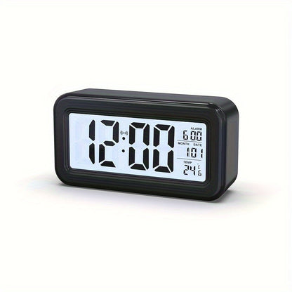 Digital väckarklocka med LCD-skärm - Datum- och temperaturvisning