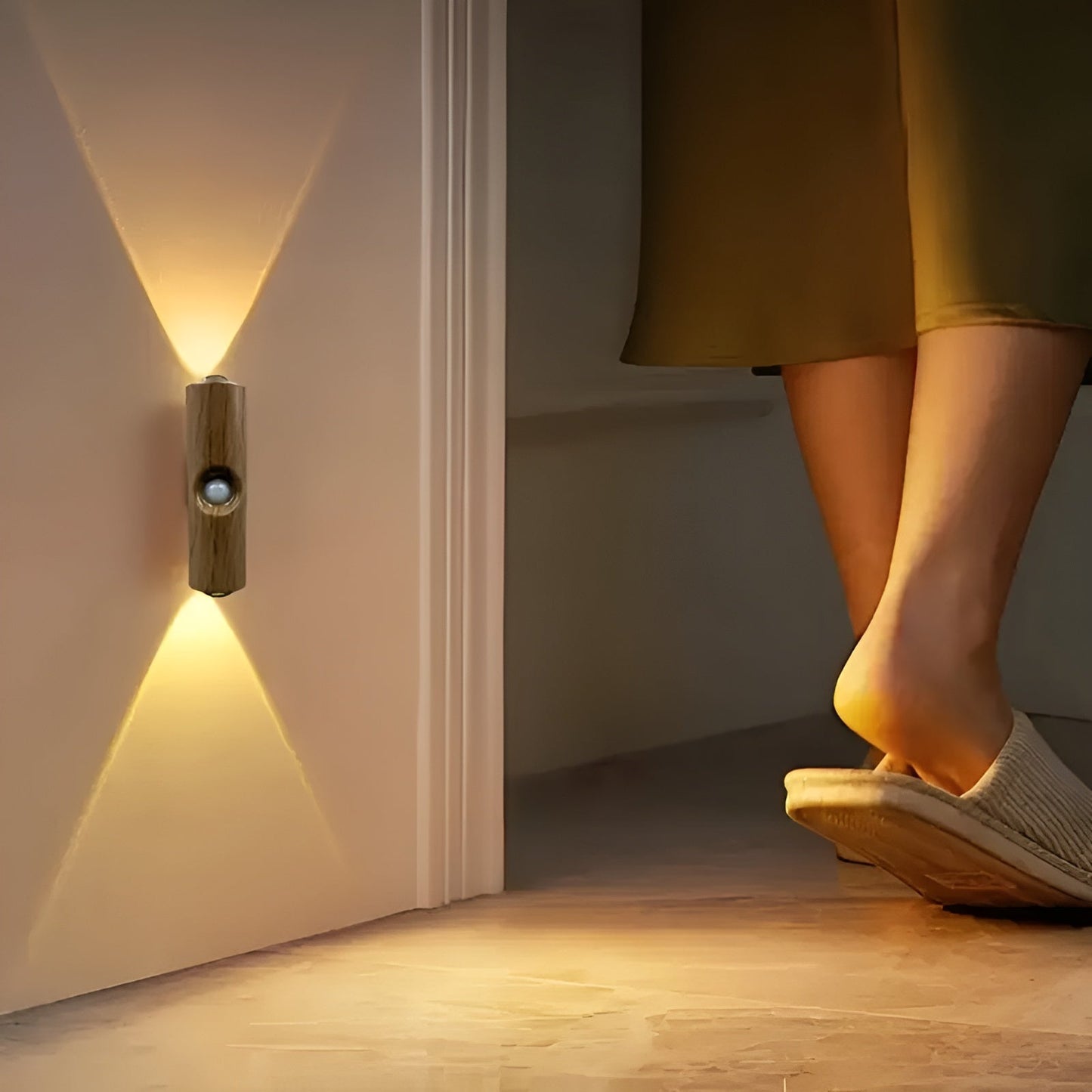 LED-nattljus med rörelsesensor (6-pack) - Dimmbar & RGB | USB-laddning, 3 ljusfärger, Perfekt för hall, trappa & vardagsrum