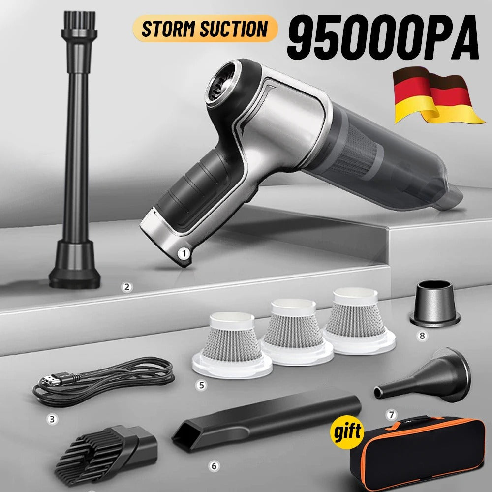 Royaleva Kraftfull Trådlös Biltvätt Dammsugare 95000Pa